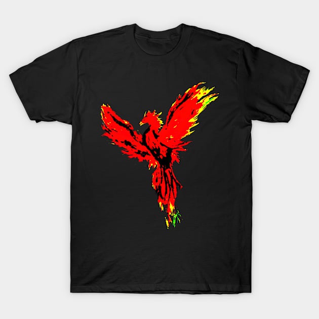 Emo Pheonix T-Shirt by xaxuokxenx